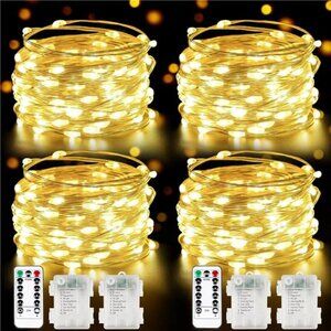 Battery operated fairy lights 33ft 100 LED twinkle string lights indoor outdoor